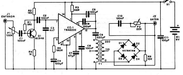 Figura 4 – Diagrama do elevador de oitava
