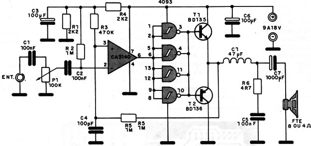Figura 1 – Diagrama do amplificador
Figura 1 – Diagrama do amplificador