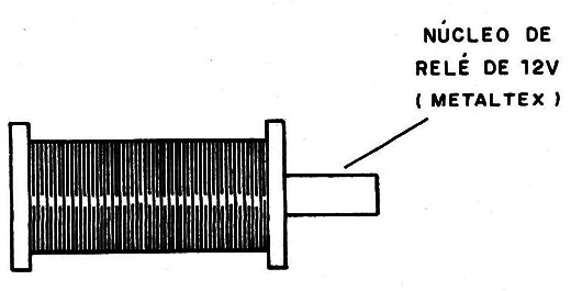 Figura 5 – Adaptando um relé de 12 V como solenoide
Figura 5 – Adaptando um relé de 12 V como solenoide