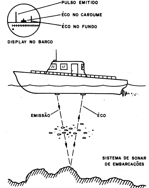 Figura 4 – sonar em embarcações
Figura 4 – sonar em embarcações