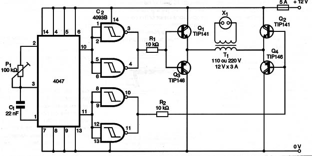 Diagrama completo do inversor.
Diagrama completo do inversor.