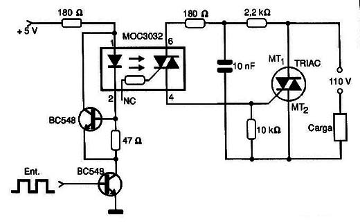 Controlando uma carga de potência com TRIAC
