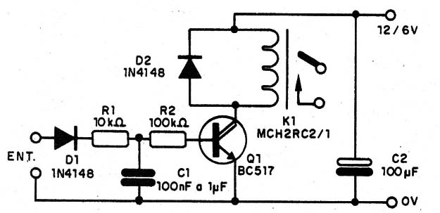 Figura 1 – Circuito completo do Áudio-Relé
