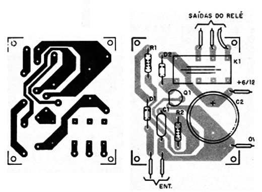 Figura 3 – Placa de circuito impresso para a montagem.
Figura 3 – Placa de circuito impresso para a montagem.