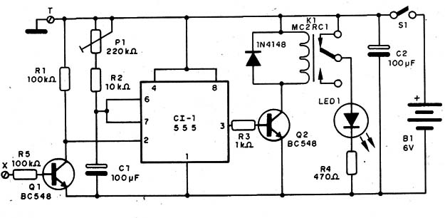 Figura 1 – Diagrama do interruptor de toque
Figura 1 – Diagrama do interruptor de toque