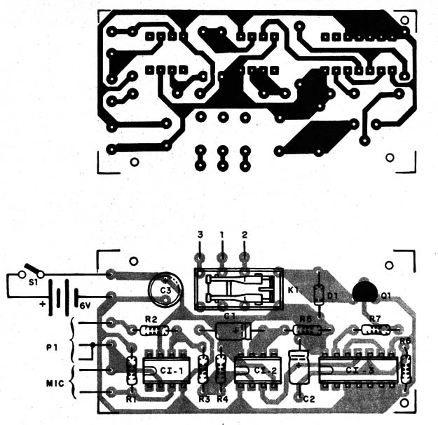 Figura 3 – Placa de circuito impresso para a montagem
Figura 3 – Placa de circuito impresso para a montagem