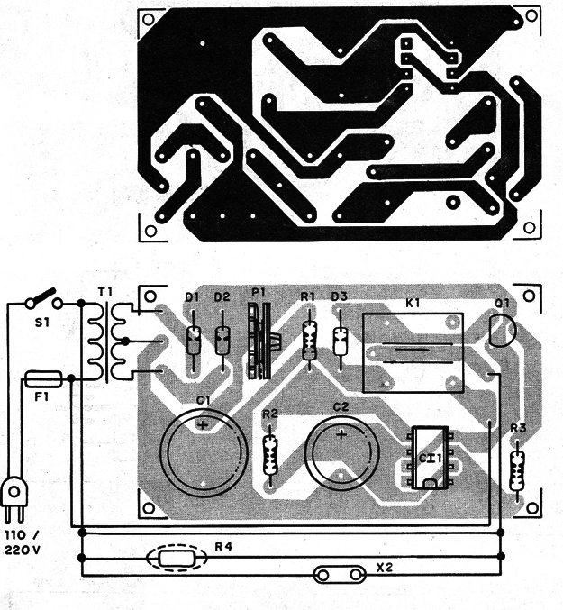 Figura 2 – Placa de circuito impresso para a montagem
Figura 2 – Placa de circuito impresso para a montagem
