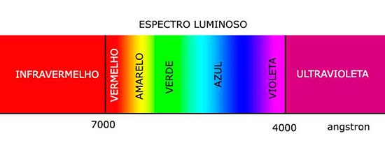 O espectro visível
