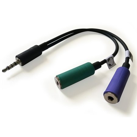 Figura 2 – Adaptador P3 para P2 (2 x P2 – mono e estéreo)
Figura 2 – Adaptador P3 para P2 (2 x P2 – mono e estéreo)