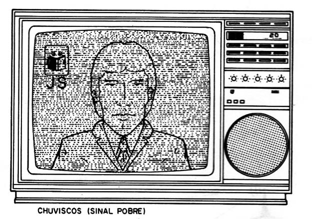 Figura 10 – Imagem com chuviscos (TV analógica)
Figura 10 – Imagem com chuviscos (TV analógica)