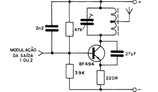 Figura 11 – Modulação com acoplamento capacitivo
Figura 11 – Modulação com acoplamento capacitivo