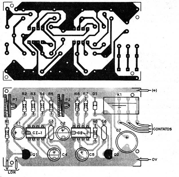 Figura 5 – Sugestão de placa de circuito impresso para a montagem
Figura 5 – Sugestão de placa de circuito impresso para a montagem