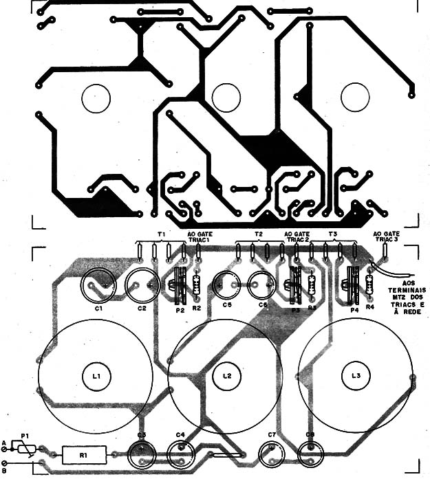 Figura 4 – Placa de circuito impresso para a montagem
Figura 4 – Placa de circuito impresso para a montagem