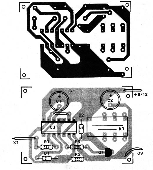 Figura 3 – Placa de circuito impresso para a montagem
Figura 3 – Placa de circuito impresso para a montagem