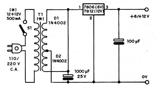 Figura 4 – Fonte de alimentação para o circuito
Figura 4 – Fonte de alimentação para o circuito