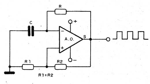    Figura 1 – Oscilador de relaxação com operacional
