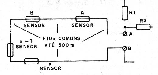Figura 2 – Ligando sensores em série
Figura 2 – Ligando sensores em série