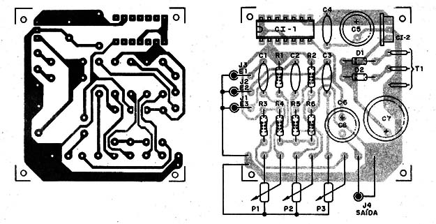 Figura 3 – Placa de circuito impresso para a montagem
