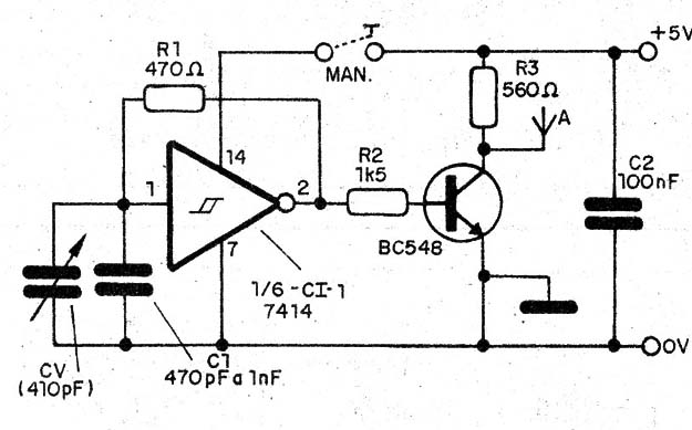Figura 15 – Transmissor telegráfico sem bobinas
Figura 15 – Transmissor telegráfico sem bobinas
