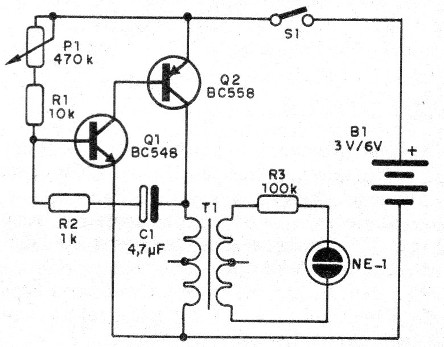 Figura 1 – Diagrama do sinalizador neon
