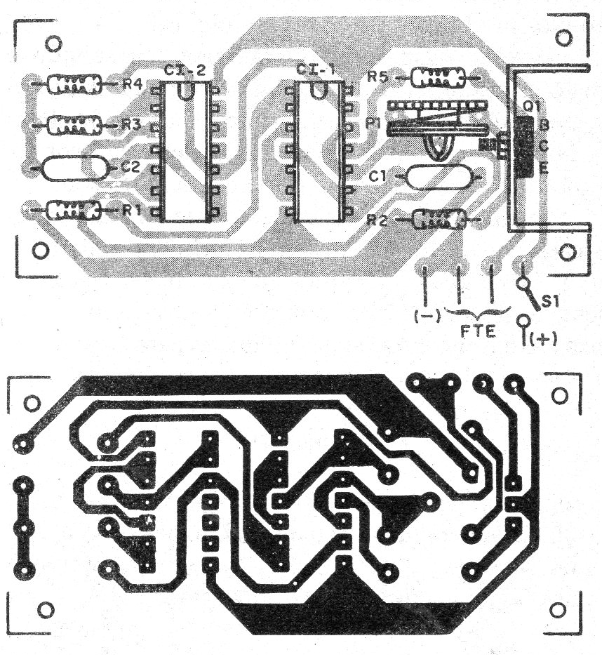 Figura 3 – Placa de circuito impresso para a montagem
Figura 3 – Placa de circuito impresso para a montagem