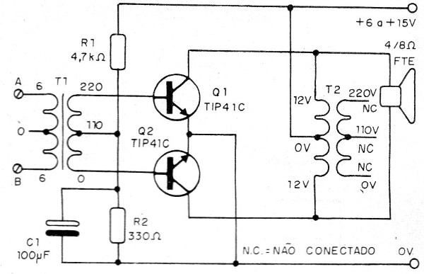 Figura 2 – Circuito completo do booster
Figura 2 – Circuito completo do booster