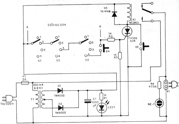 Figura 2 – Diagrama completo da fechadura de código
Figura 2 – Diagrama completo da fechadura de código