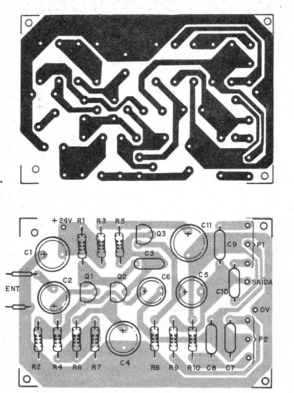 Figura 2 – Placa de circuito impresso para a montagem
Figura 2 – Placa de circuito impresso para a montagem
