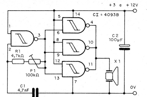 Figura 4 – Circuito com o 4093
Figura 4 – Circuito com o 4093