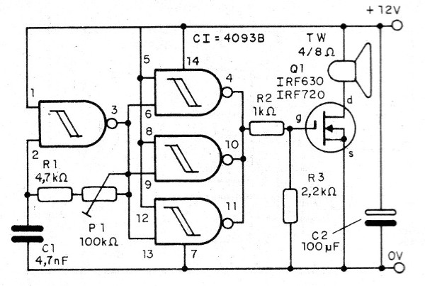 Figura 8 – Circuito com MOSFET de potência
Figura 8 – Circuito com MOSFET de potência