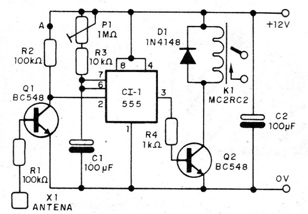 Figura 1 – Diagrama do relé de aproximação
Figura 1 – Diagrama do relé de aproximação