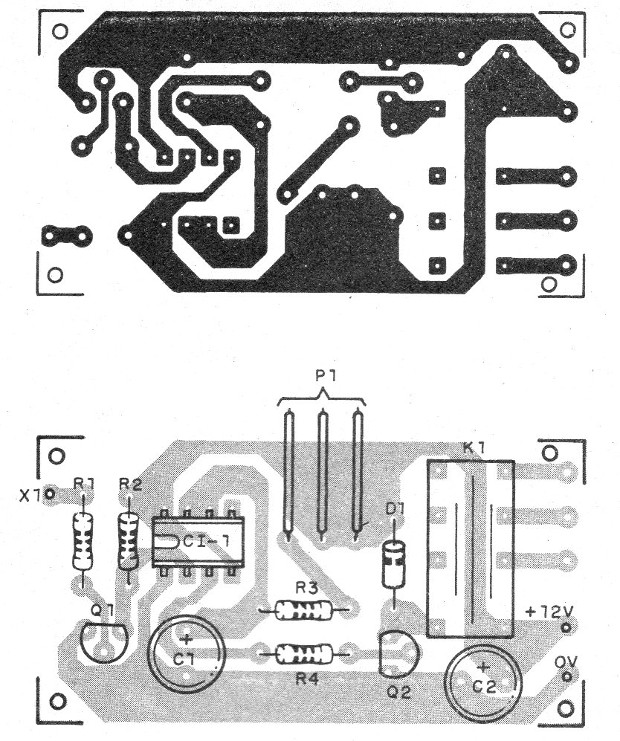 Figura 2 – Placa para o relé de aproximação
Figura 2 – Placa para o relé de aproximação