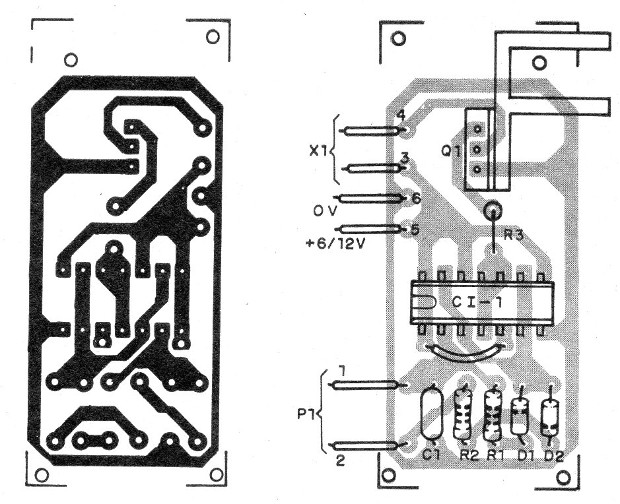 Figura 3 – Placa de circuito impresso para a montagem
Figura 3 – Placa de circuito impresso para a montagem