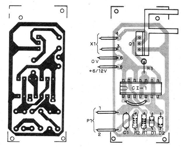    Figura 3 – Placa de circuito impresso para a montagem
