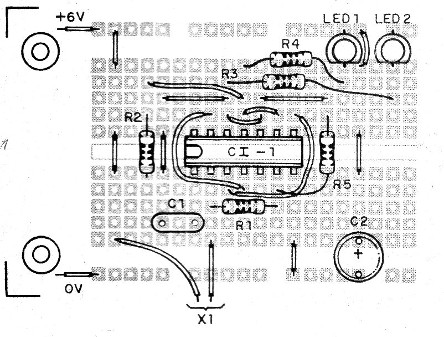 Figura 4 – Montagem em matriz de contatos
Figura 4 – Montagem em matriz de contatos