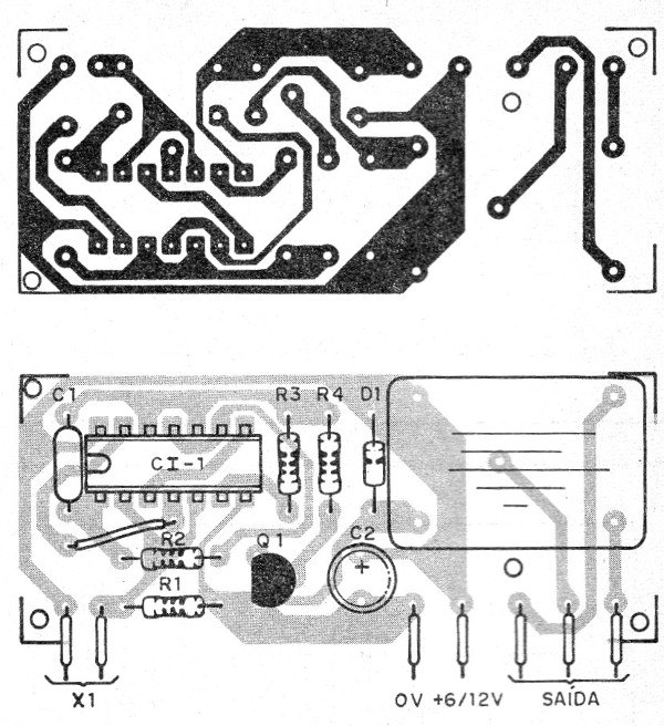    Figura 6 – Montagem em placa de circuito impresso
