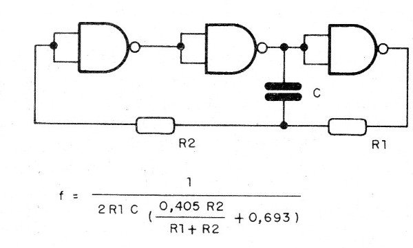   Figura 2 – Oscilador com o 4011
