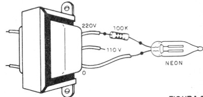    Figura 3 – Acendendo uma lâmpada neon
