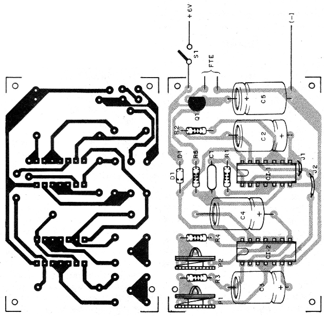 Figura 5 – Placa de circuito impresso para a montagem
Figura 5 – Placa de circuito impresso para a montagem