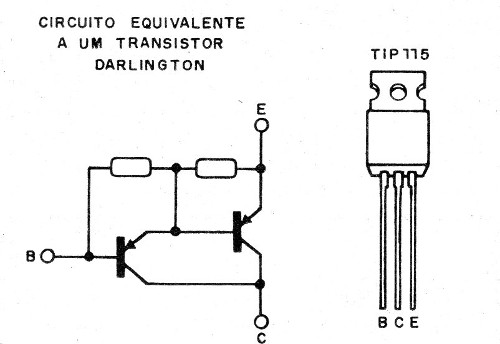 Figura 1 – O transistor Darlington
Figura 1 – O transistor Darlington
