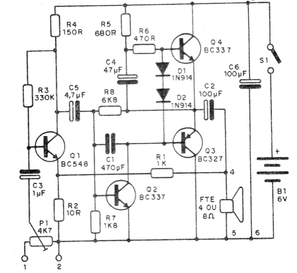 Figura 1 – Diagrama do amplificador
Figura 1 – Diagrama do amplificador