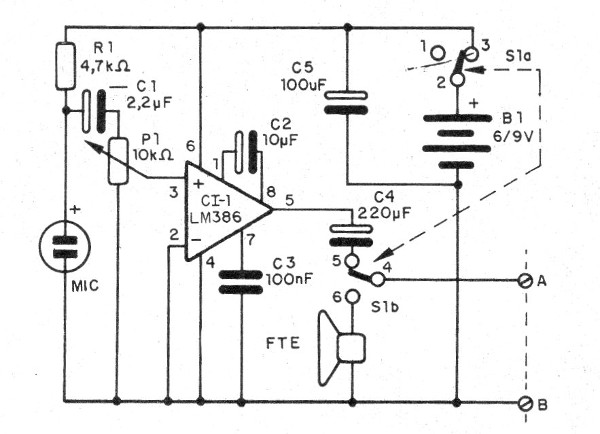    Figura 1 – Diagrama do intercomunicador
