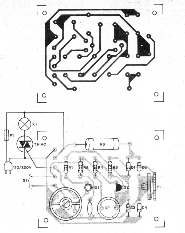 Figura 3 – Placa de circuito impresso para a montagem
Figura 3 – Placa de circuito impresso para a montagem