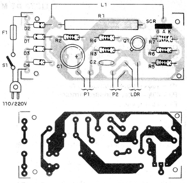Figura 3 – Placa de circuito impresso para a montagem
Figura 3 – Placa de circuito impresso para a montagem