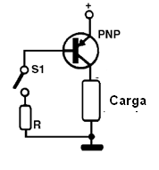 Controle com um transistor PNP       
