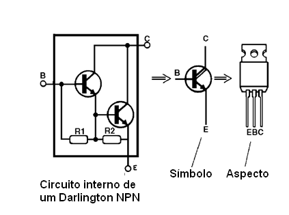 Um transistor Darlington de potência
