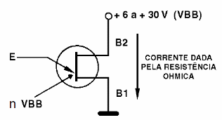 As correntes no transistor unijunção
