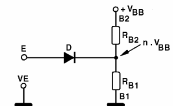 Circuito equivalente ao transistor unijunção
