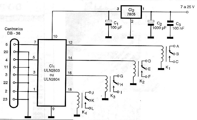 Diagrama da interface. Os relés podem ser alterados.
Diagrama da interface. Os relés podem ser alterados.
