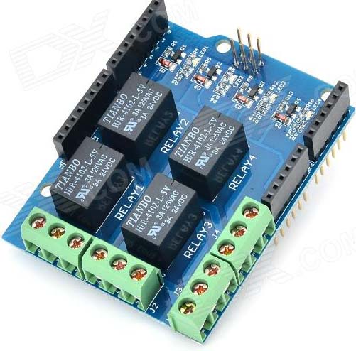 Shield contendo 4 relés
